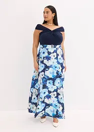 Carmen-kjole med drapering og belte, bonprix