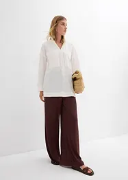 Skjortebluse i lett viskosemiks, bonprix