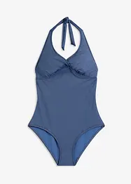 Halterneck-badedrakt i jeans look, bonprix