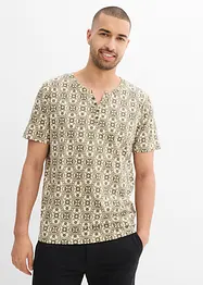 Henley T-skjorte i 100% økologisk bomull, bonprix
