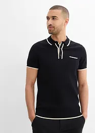 Poloskjorte med kontrastfargede detaljer, bonprix