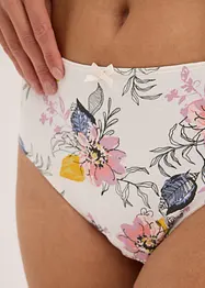 Høy truse med økologisk bomull (4-pack), bonprix
