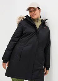 Varm kåpe med mange funksjoner og fuskepels, bonprix