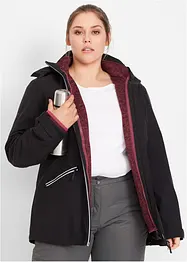 Outdoor-funkjsonsjakke, 3-i-1, med strikket fleece innvendig, bonprix