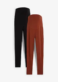 Mammaleggings i økologisk bomull (2-pack), bonprix