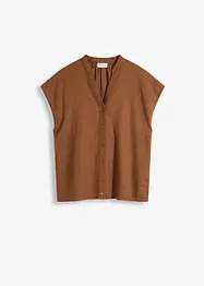 Kortermet bluse i lett linmiks, bonprix