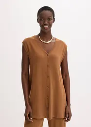 Lang finstrikket vest, bonprix