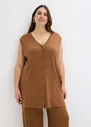 Lang finstrikket vest, bonprix