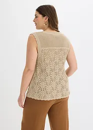 Strikkevest i hullstrikk, bonprix