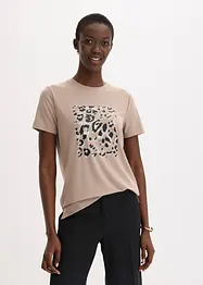 T-skjorte med leopardtrykk, bonprix