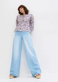 Trikotbluse med snøring, bonprix