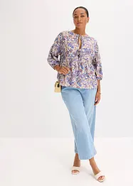 Trikotbluse med snøring, bonprix