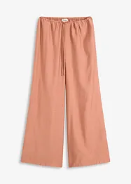 Bukse med vide ben og fin glans, bonprix