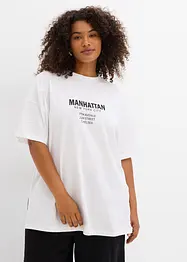 Oversized topp i 100% økologisk bomull, bonprix