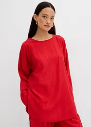 Oversized crinkle blusetunika i strukturert viskosemiks, bonprix