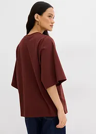 Oversized topp med vide ermer, av 100% bomull, bonprix