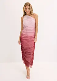One shoulder-kjole med meshinnfelling, bonprix
