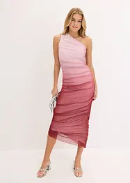 One shoulder-kjole med meshinnfelling, bonprix