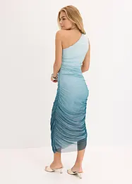 One shoulder-kjole med meshinnfelling, bonprix