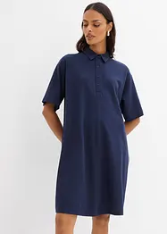 Kjole med krage i 100% bomull, bonprix