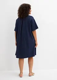 Kjole med krage i 100% bomull, bonprix