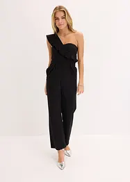 One shoulder jumpsuit av lett viskose, bonprix