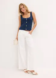 Strikket topp med metallic effekt, bonprix