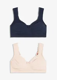 Minimizer-BH uten bøyle med økologisk bomull (2-pack), bonprix