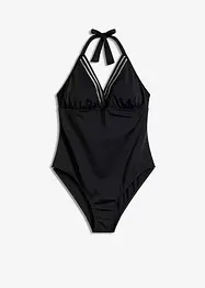 Badedrakt i halterneck-modell med dyp utringning, bonprix