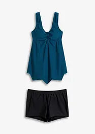 Lang tankini (2-delt sett) med sikksakksøm, bonprix