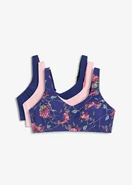 BH uten spiler med økologisk bomull (3-pack), bonprix