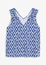 Ermeløs bluse i lett viskose, bonprix