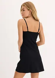 Minikjole med detalj i imitert skinn, bonprix