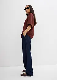 Oversized topp med vide ermer, av 100% bomull, bonprix