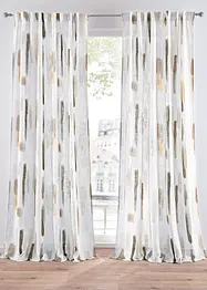 Gardin med trykt stripemønster (1-pack), bonprix