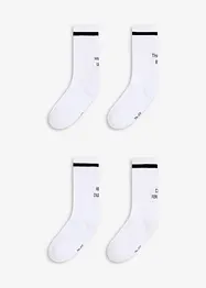 Treningssokker med økologisk bomull (4-pack), bonprix