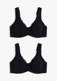 Minimizer T-skjorte-BH med spiler og økologisk bomull (2-pack), bonprix