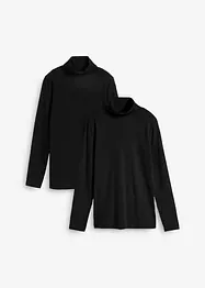 Langermet topp med økologisk bomull (2-pack), bonprix