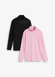 Langermet topp av 100% økologisk bomull (2-pack), bonprix