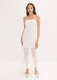 Off shoulder-kjole med blonder, bonprix