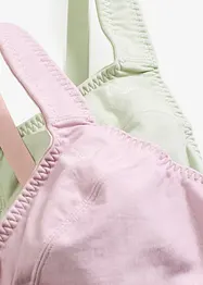 BH uten bøyle med økologisk bomull (2-pack), bonprix