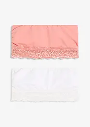 Bandeau-BH med økologisk bomull (2-pack), bonprix