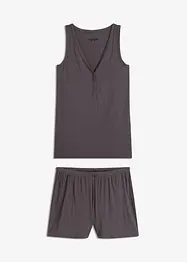 Shorty-pyjamas i mykt ribbet materiale, bonprix