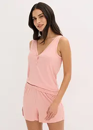 Shorty-pyjamas i mykt ribbet materiale, bonprix