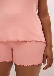 Shorty-pyjamas med  delikat blondebesetning, bonprix