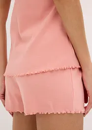 Shorty-pyjamas med  delikat blondebesetning, bonprix