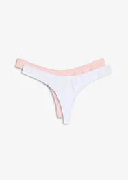 V-stringtruse med behagelig bomull (2-pack), bonprix