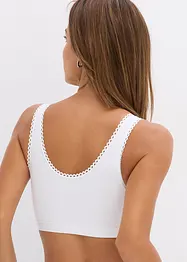 Vendbar BH-topp med myk, økologisk bomull (2-pack), bonprix