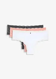 Brasiliansk truse med glanseffekt (3-pack), bonprix