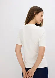 Ribbestrikket topp i myk viskosemiks, bonprix